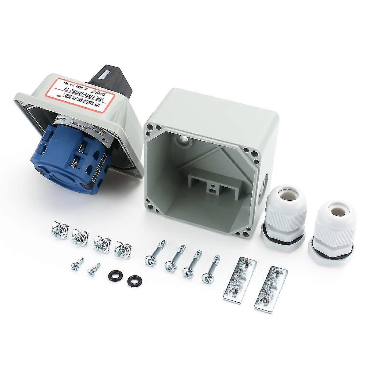 LW26-20/6 Rotary Cam Switch 20A Twelve-gear 12 Positions Six-section Poles  Single-wire Power Circuit Selector Silver Contact SZW26/LW26-20/0-6.3 20A 3 Phase 12 Screws 7 Position 48x48mm Panel