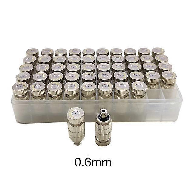 50 Pcs Stainless Steel High Pressure Atomization Nozzle Garden Irrigation Sprayer Cooling Dust Removal Disinfection Fog Nozzl