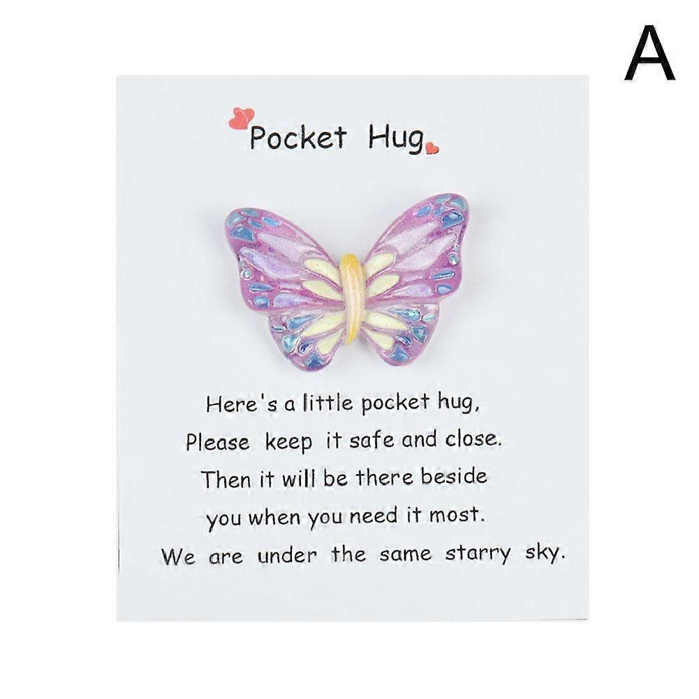 Pocket Hug Greeting Card Butterfly Charm Token Ideal for Birthdays Season Gifts
