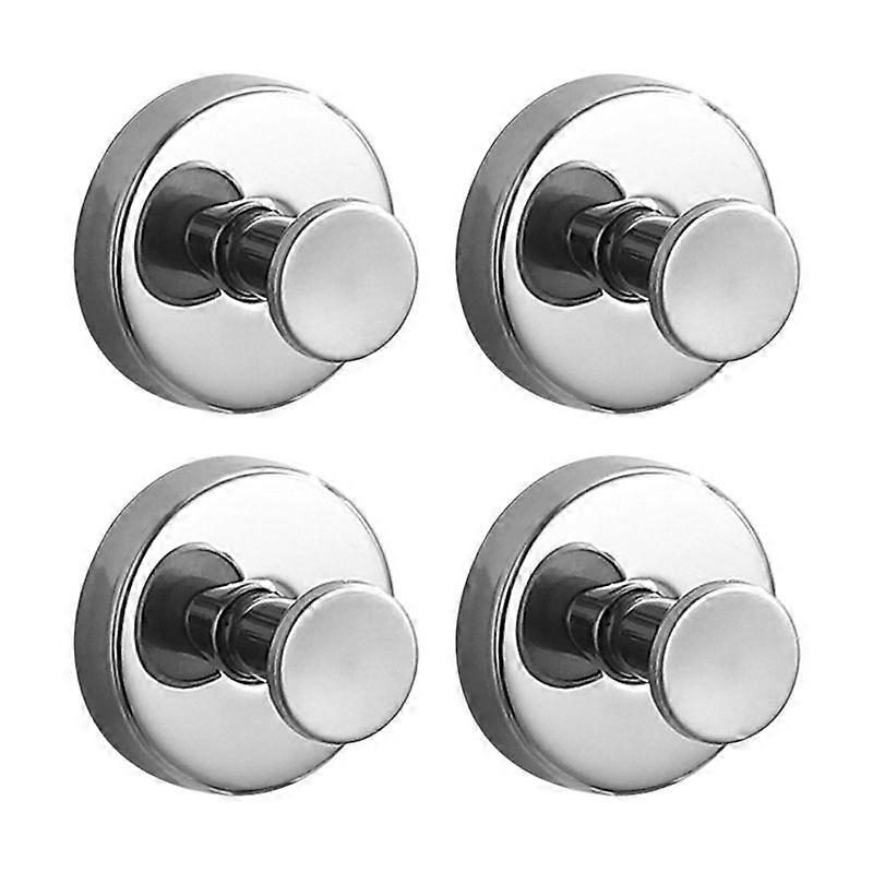 Suction Cup Wreath Hanger for Glass Doors, Mirrors, and More - Holds Up to 15 Lbs, Silver, 4-Pack