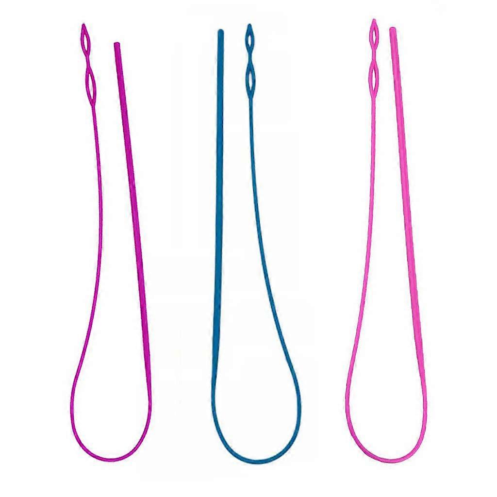 Plastic Elastic Belt Rope Band Drawstring Cord Threader Threading Tool Sewing Accessories Random Color Multi M