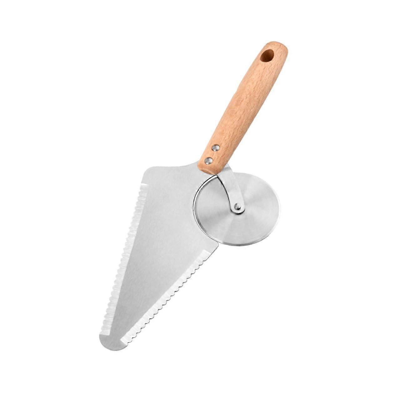 Pizza Cutter Cake Spatula for Slicing and Serving Pies, Stainless Steel, Ergonomic Handle, 10-Inch Blade