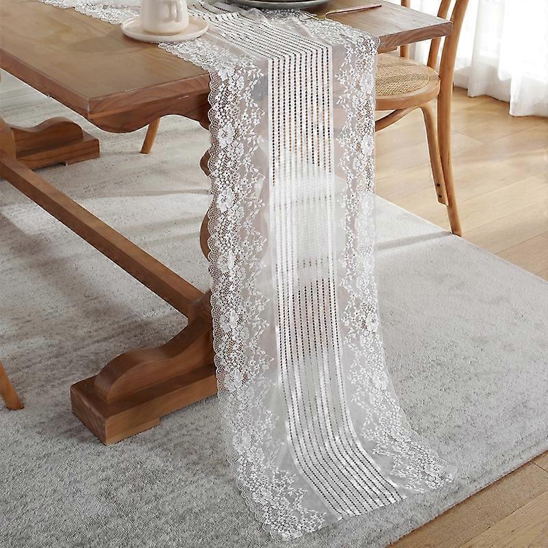 Romantic Lace Table Runner Wedding Decoration, Size: 300cm