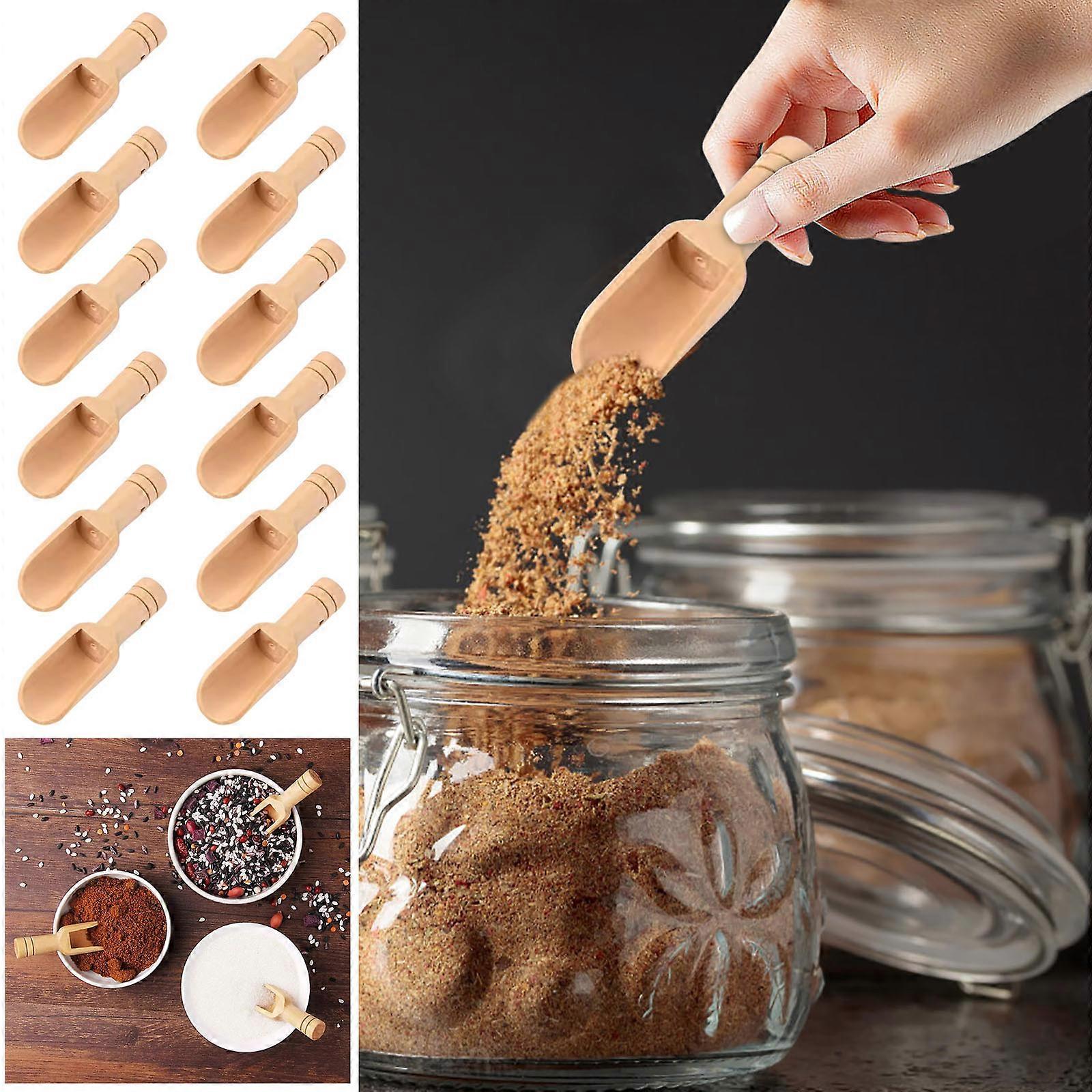 Mini Solid Wood Spoon Jar Bath Tea Coffee Etc Use Small Wooden Spoon