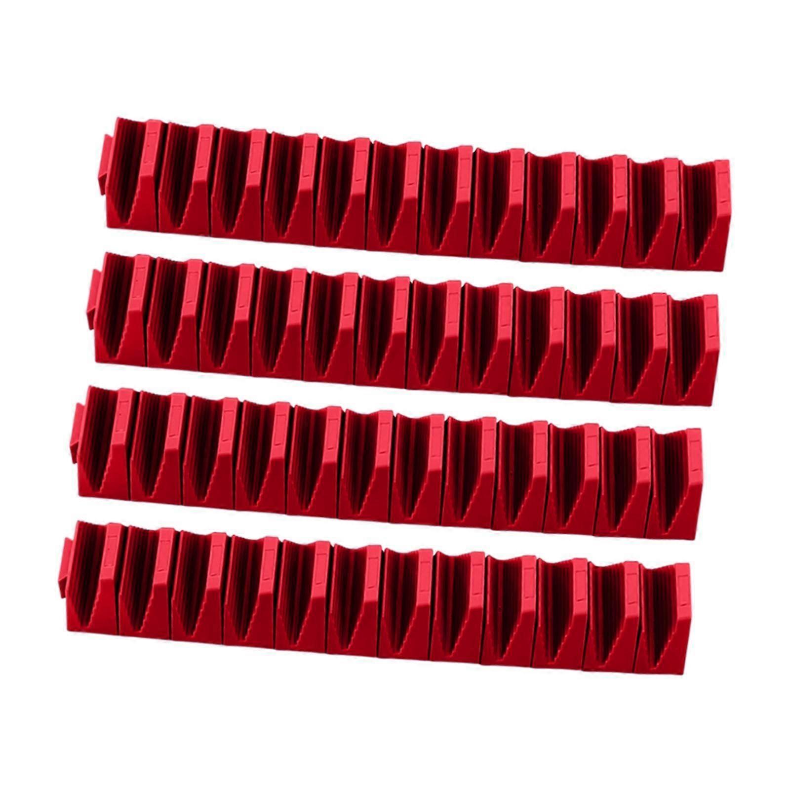 Wrench Organizer 48 Tools Practical Wrench Rack for Repair Shop Men Workshop Red