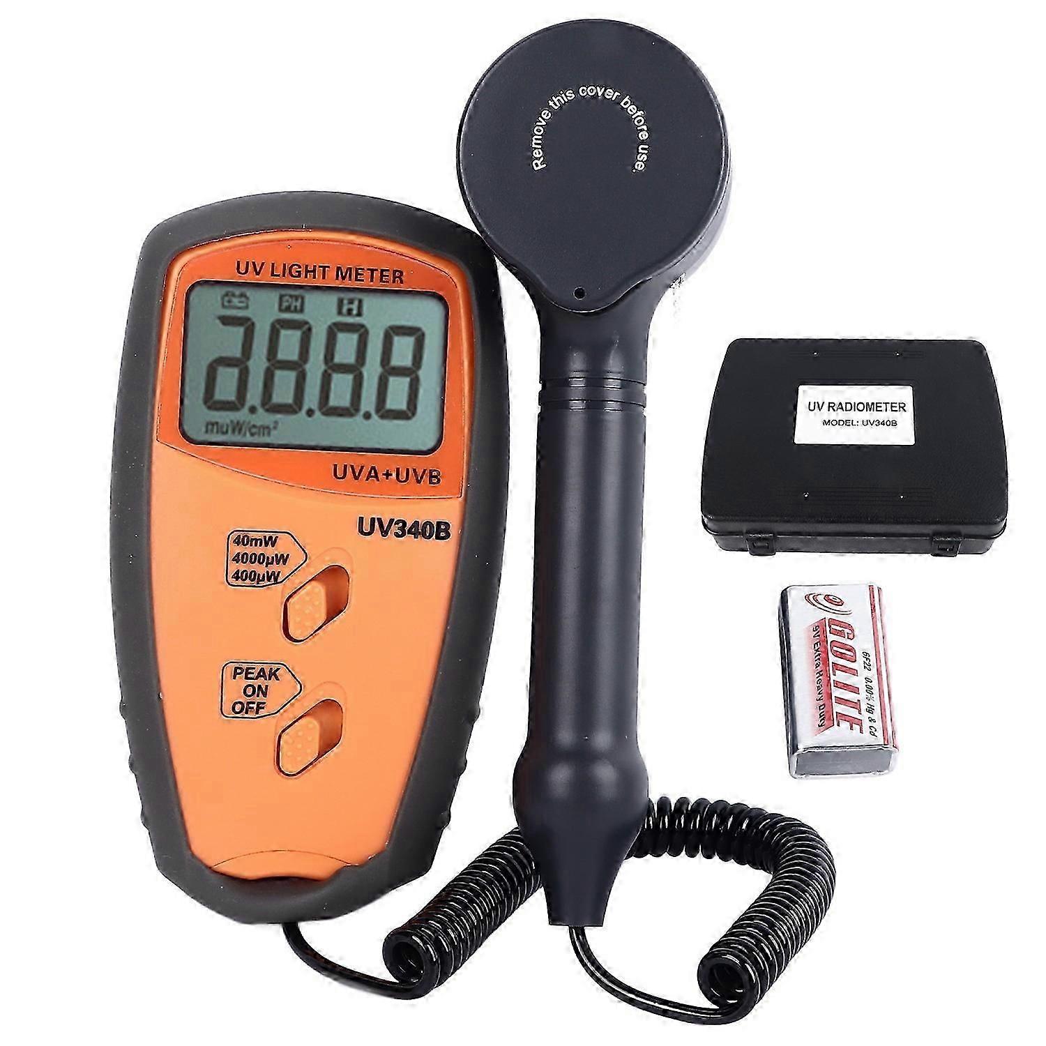 UV Light Meter UVA UVB Tester 290390nm LCD Display UVA UVB Radiometer for Testing Measurement