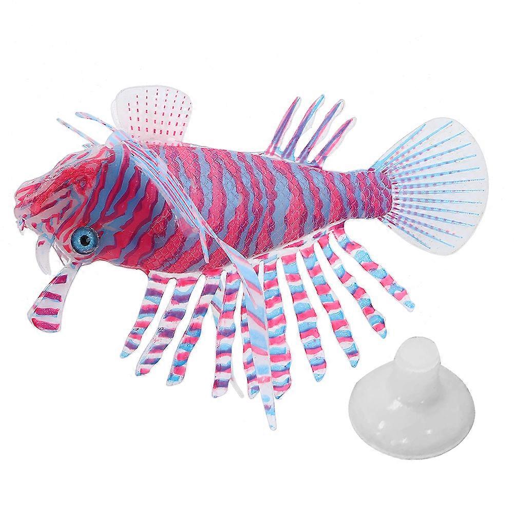 Aquarium Artificial Simulated Silicone Lionfish Luminous Ornament Fish Tank Decoration