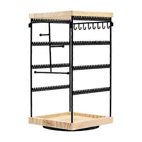 360-Degree Rotating Earring Holder Jewelry Organizer Stand Easy to Install Stud Earring