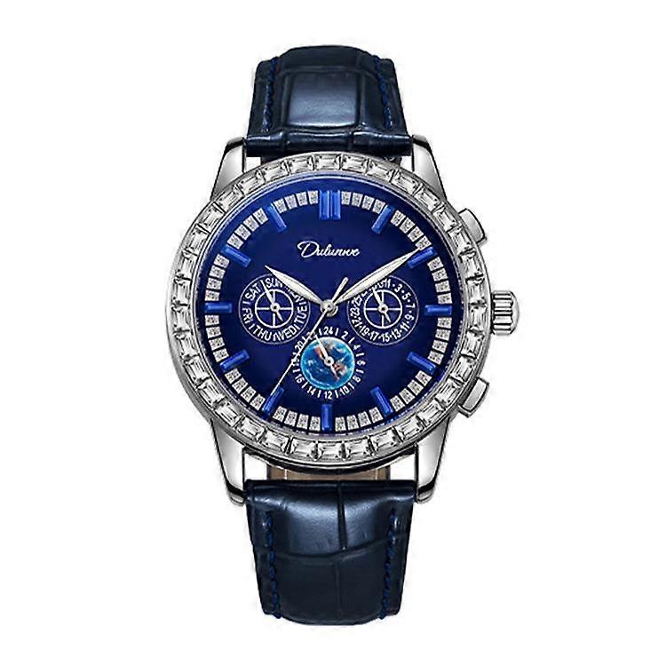 Dulunwe 30m Waterproof Luminous Zircon Automatic Mechanical Watch