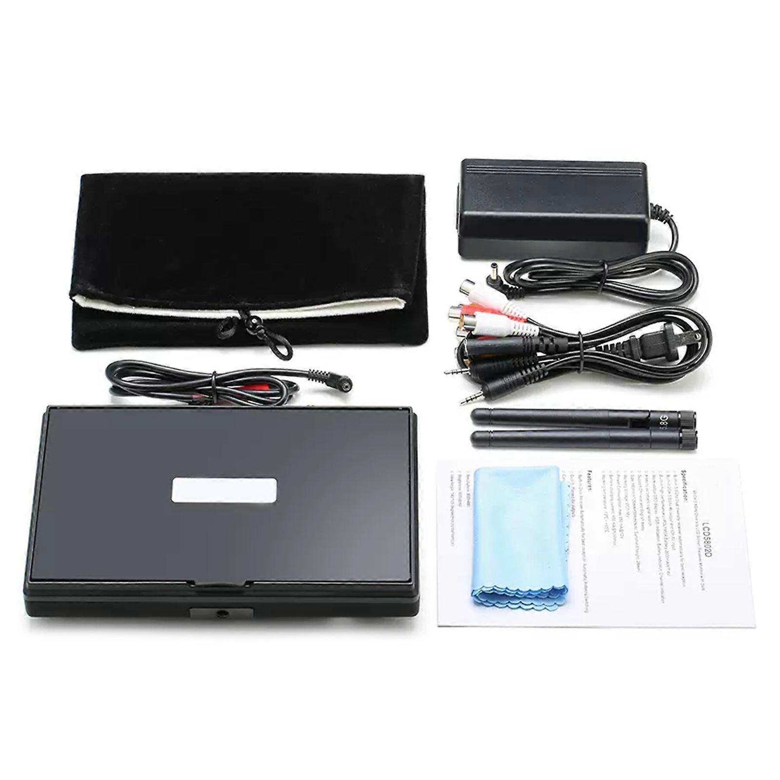 7" 5802D 40CH FPV Screen, 5.8G Double Receiving Technology with DVR Screen for Enhances Quadcopter Video Transmission