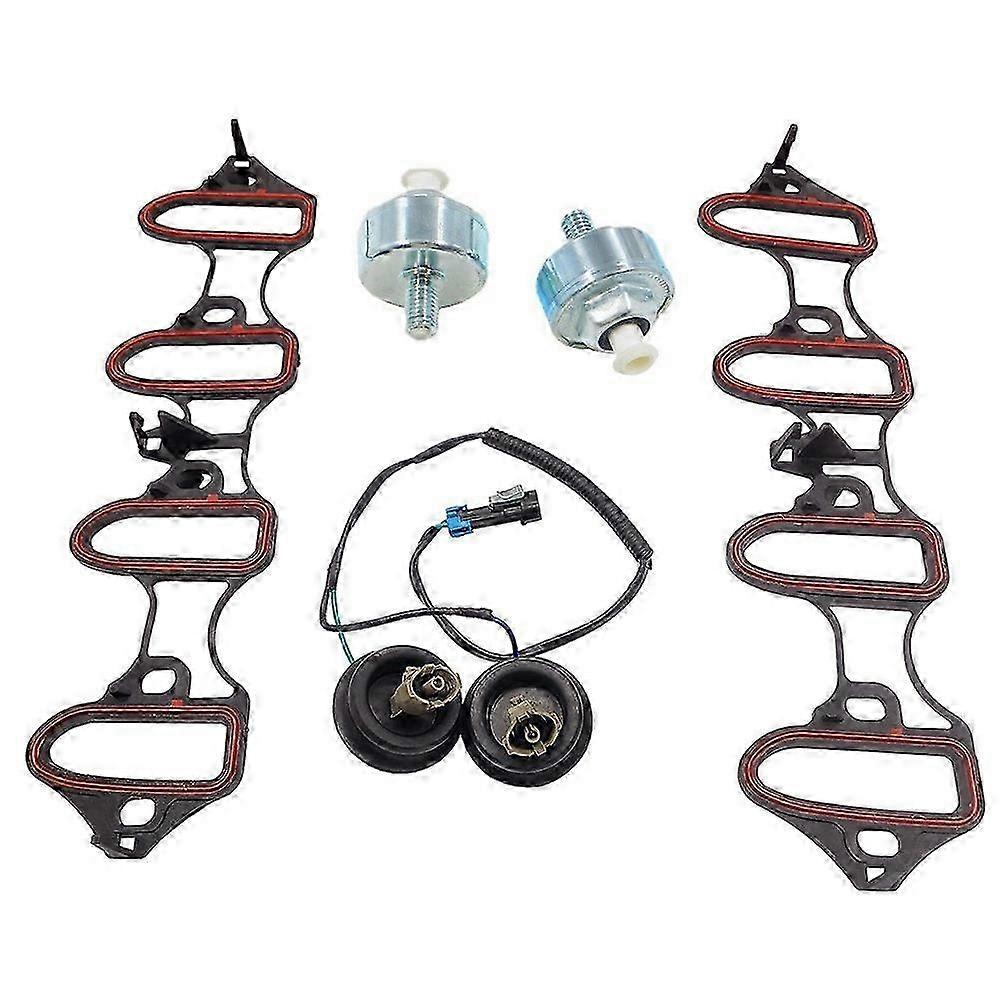 Knock Sensor Harness+Sensor + Intake Manifold Gasket Compatible with Compatible with Compatible with