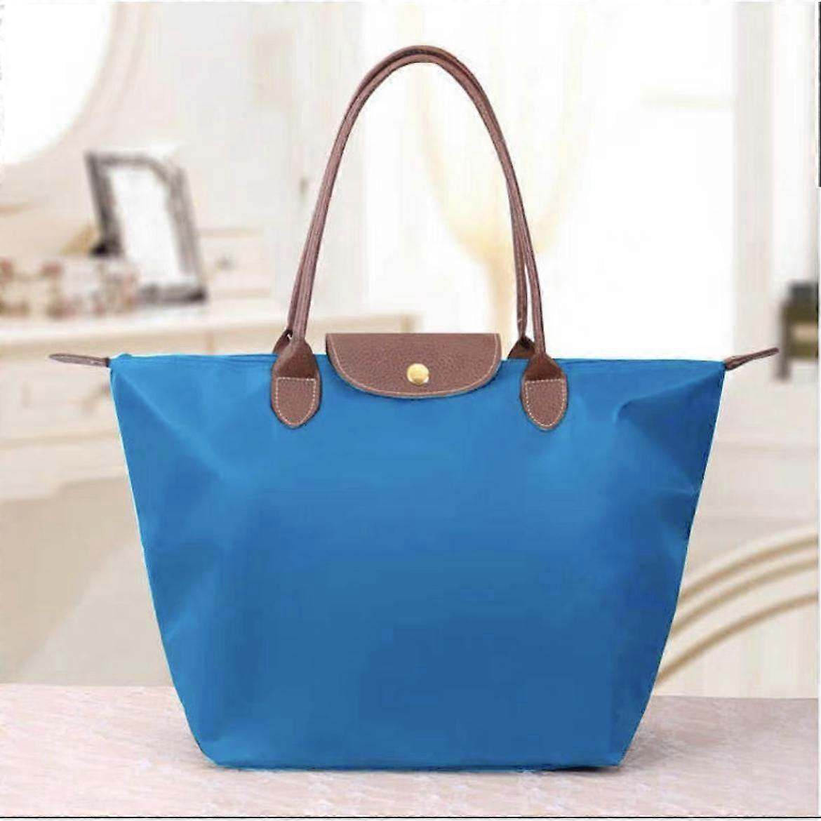 TY-4, Women's Classic Style Foldable Nylon Top-Handle Handbag, 2 Sizes (Large 42*27*19CM, Small 33*24*14CM)
