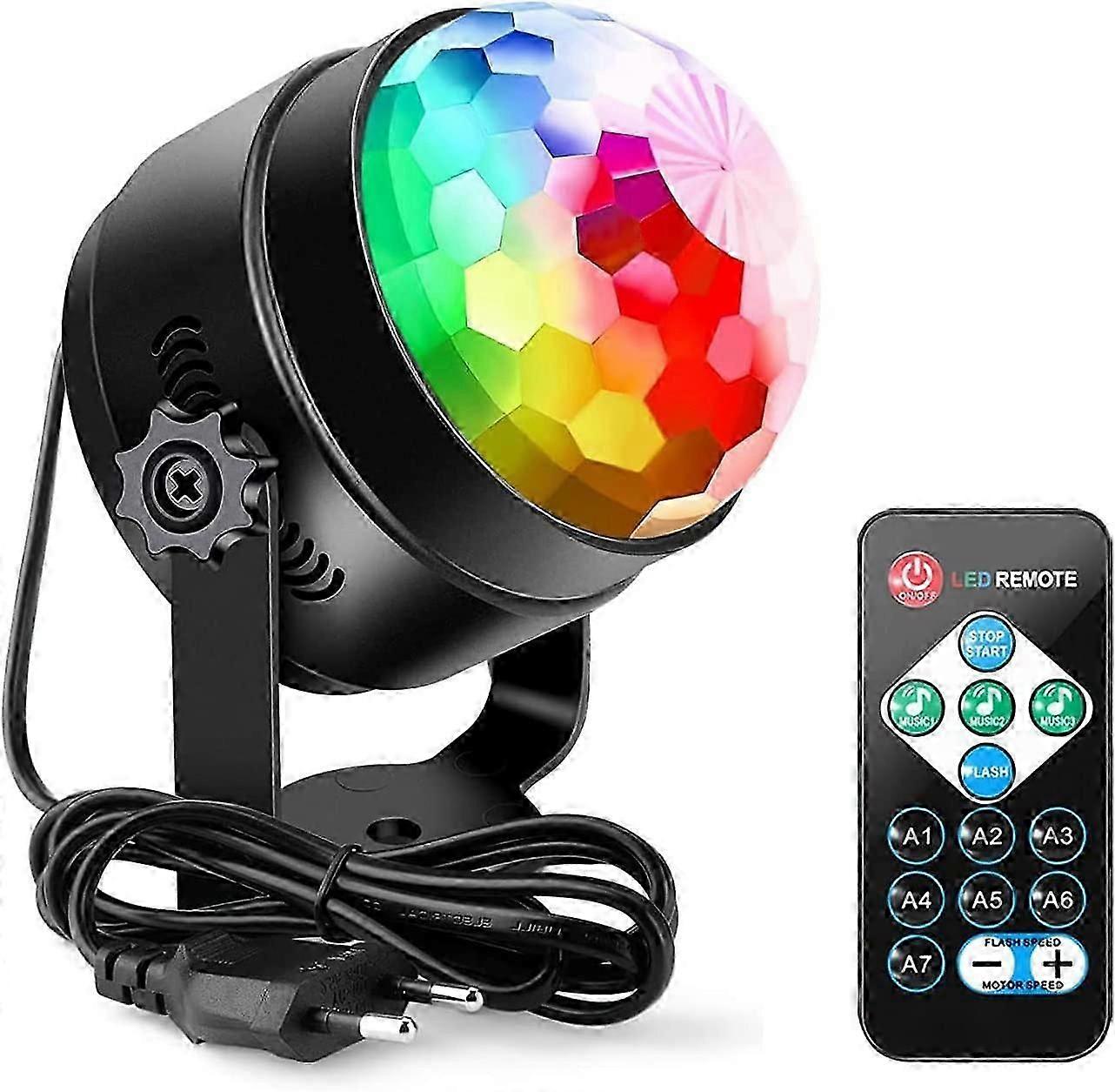 Disco Ball 360 Rotating LED Party Lamp Music Activated Disco