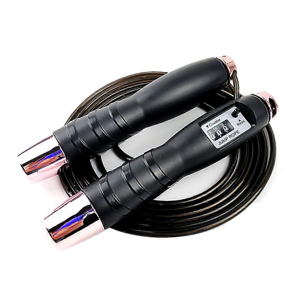 Weighted Jump Rope, Self-Locking Adjustable Length, Non-Slip Patterns for Comfortable Grip, Ergonomic Design, Ball Bearing System for Smooth Fast