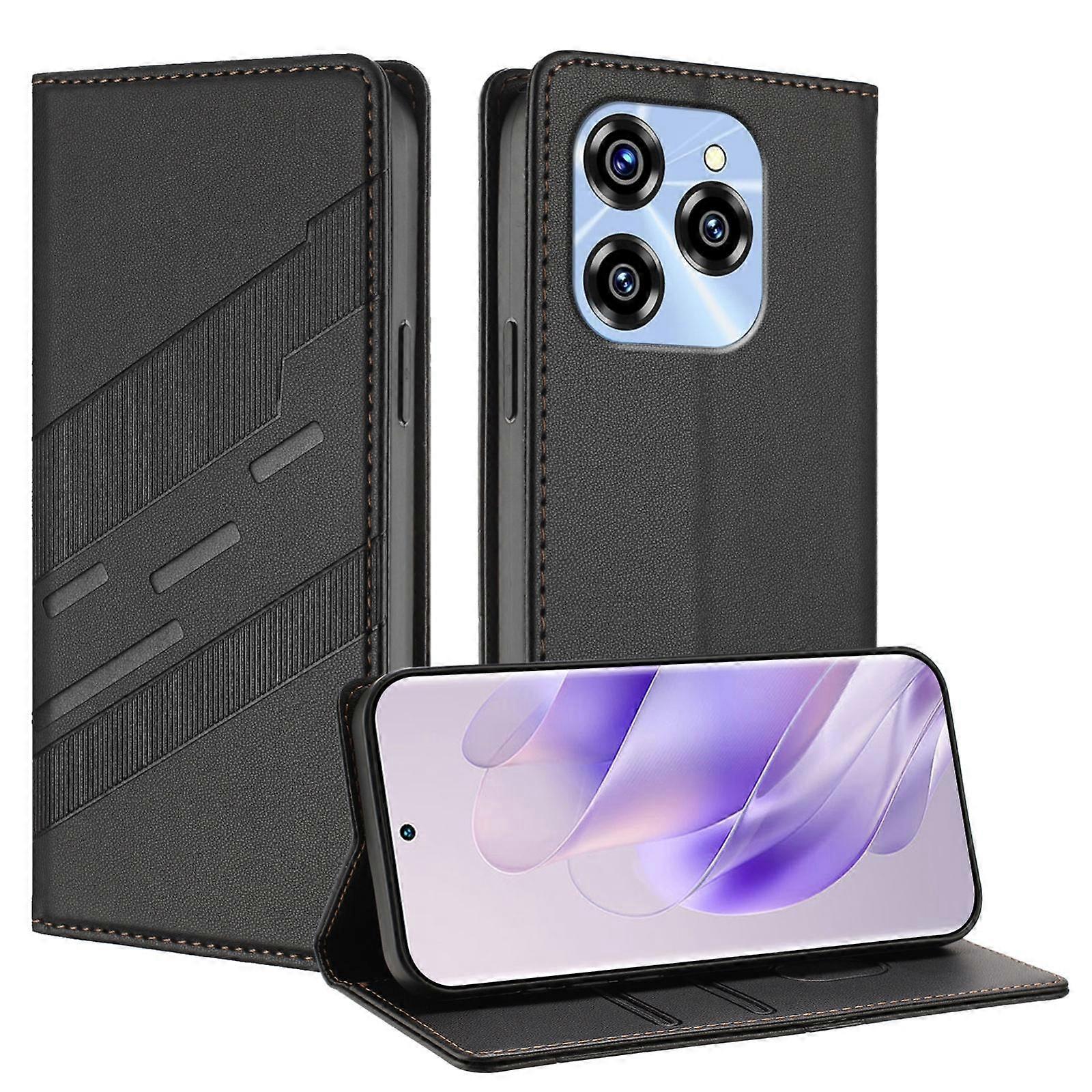 Embossed Multi-functional Wallet Retro Leather Phone Case