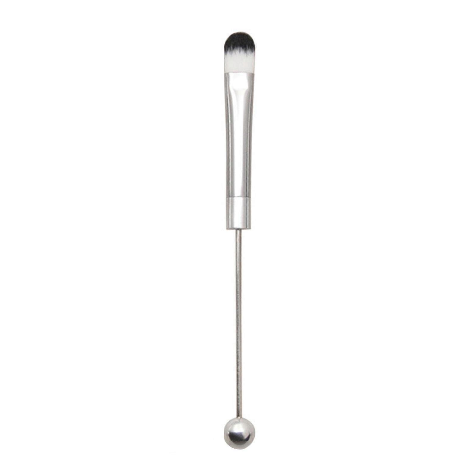 Beaded DIY Makeup Brush Metal Handle Soft Bristles for Professional Contouring Sculpting Foundations Brush Multifunction