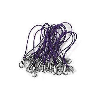 20pcs Lanyard Lariat Strap Cords Karabiner Verschluss Seil Schlüsselanhänger Haken Mobile Set Charms Schlüsselanhänger Anhänger SchlüsselanhängerDunkellila