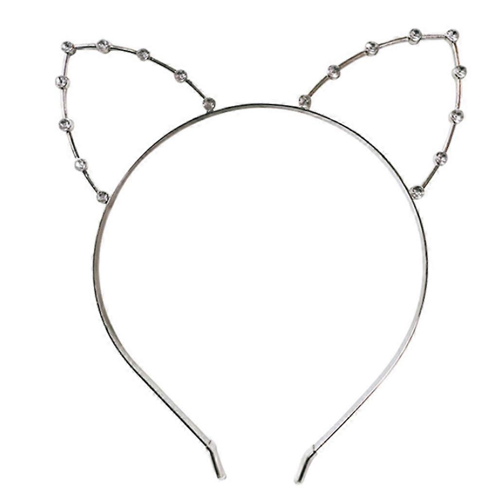 Fém kristály macskafülekhez fejpánt rénszarvas agancs hajkarika nőknek karácsonyi téma parti jelmez haj kiegészítők ezüst macskafülek