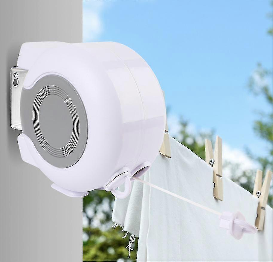 13m Retractable Clothesline Wall Mounted 2 Lines