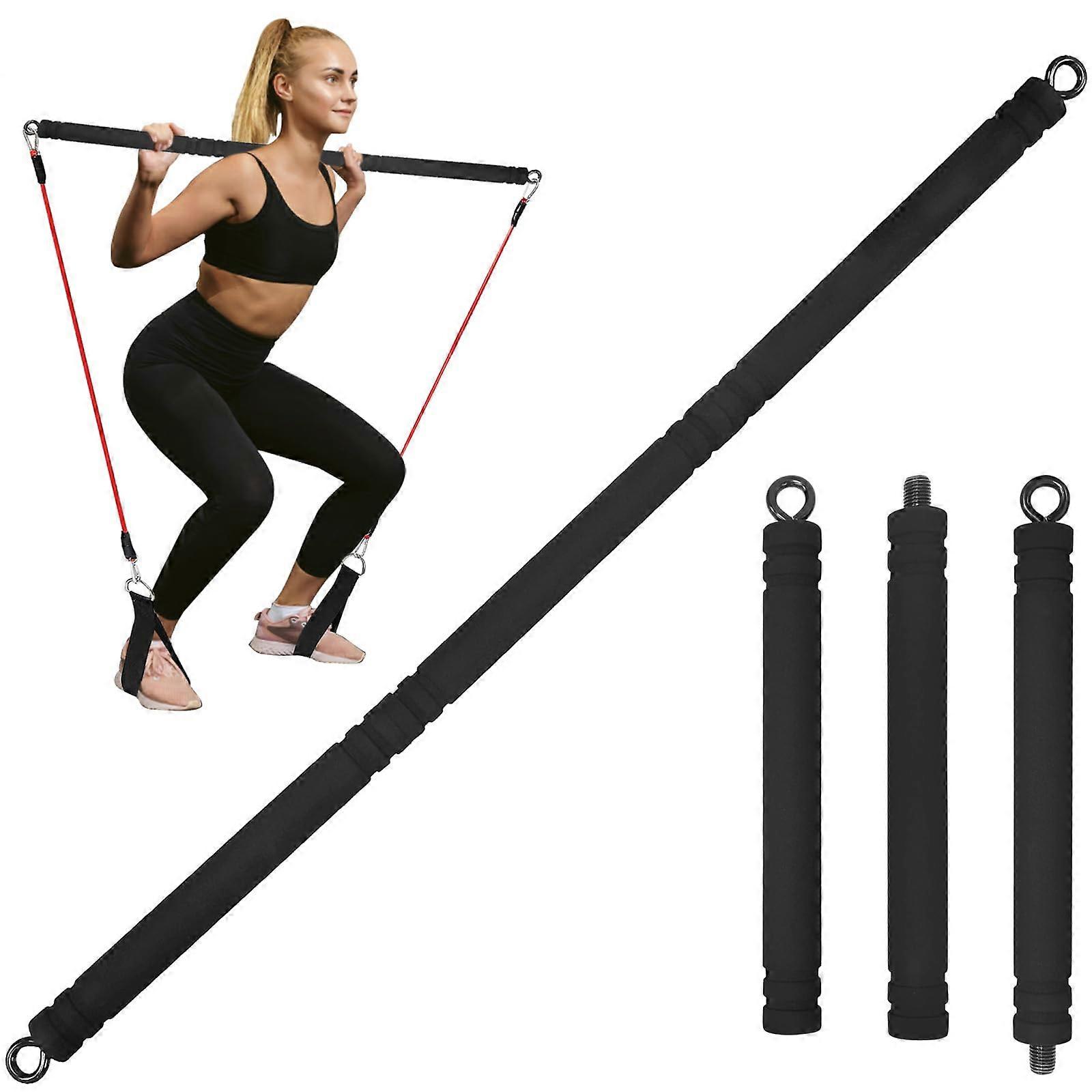 Resistance Band Bar Adjustable Length for Workout Home Gym Exercise Training
