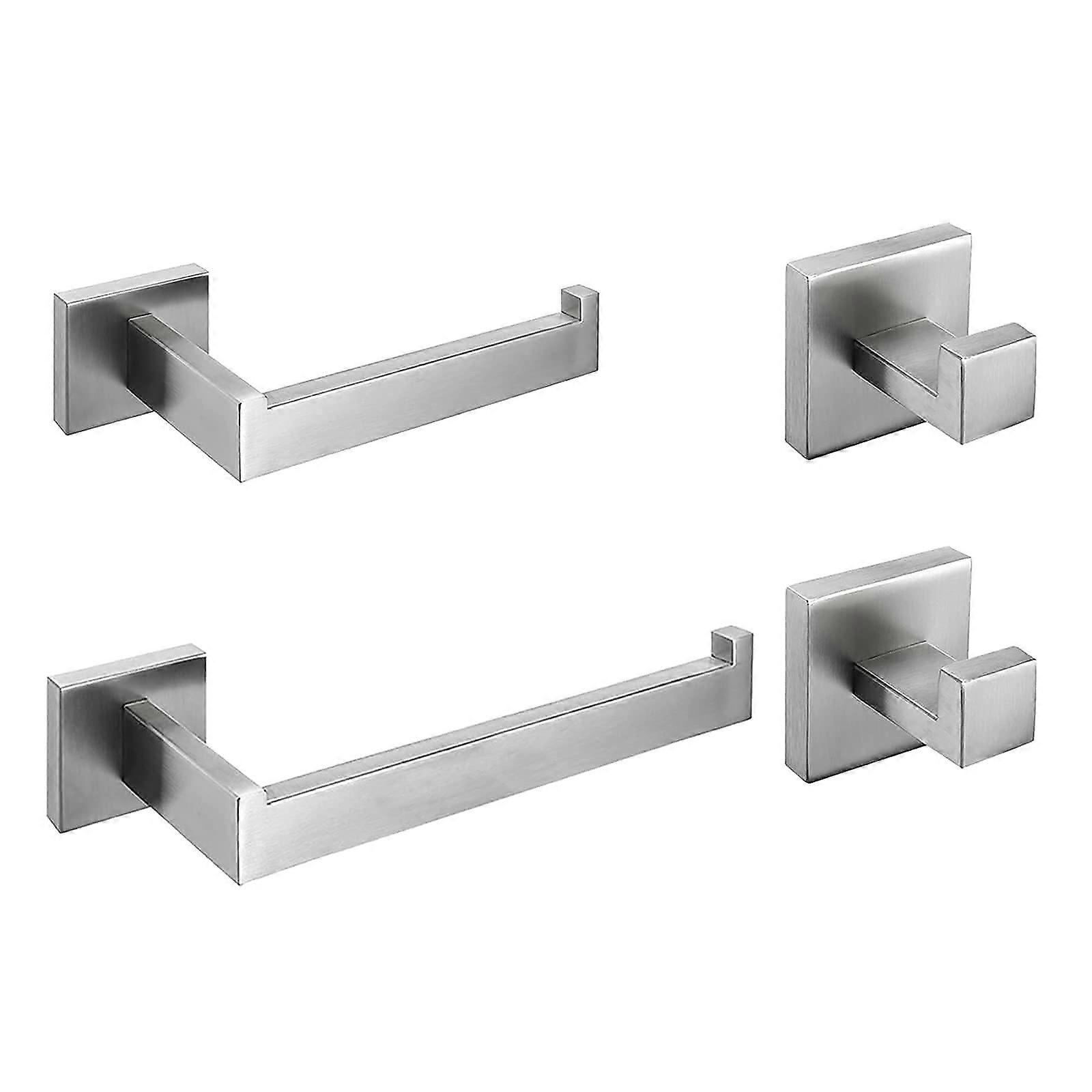 4 piece bathroom hardware set brushed nickel square wall mounted bathroom