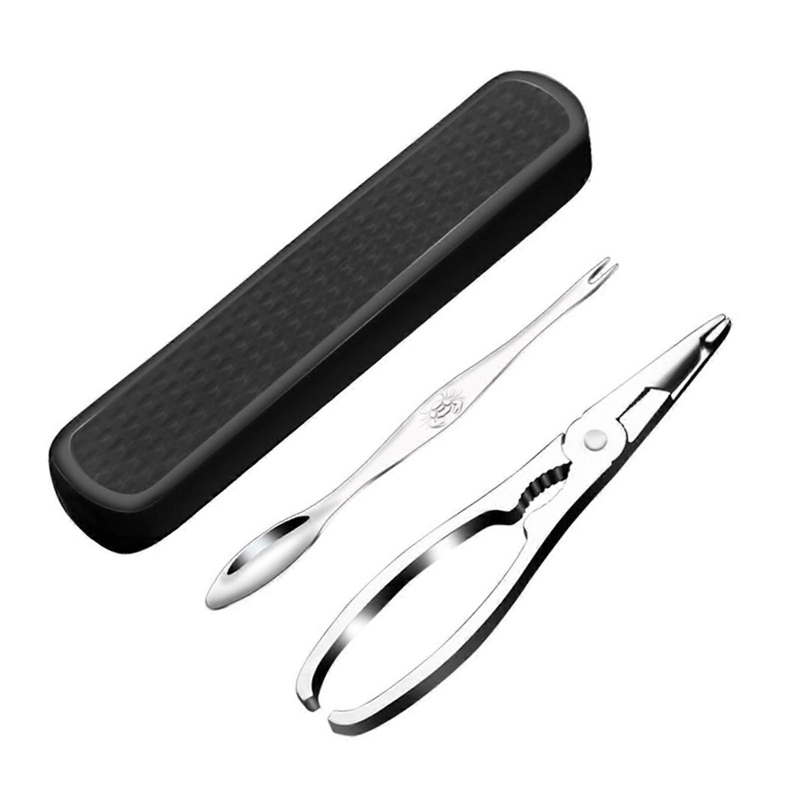 Seafood Tools Set - Stainless Steel Crab Leg Crackers, Opener, Sheller, Spoon, and Fork for Lobster and Seafood Eating