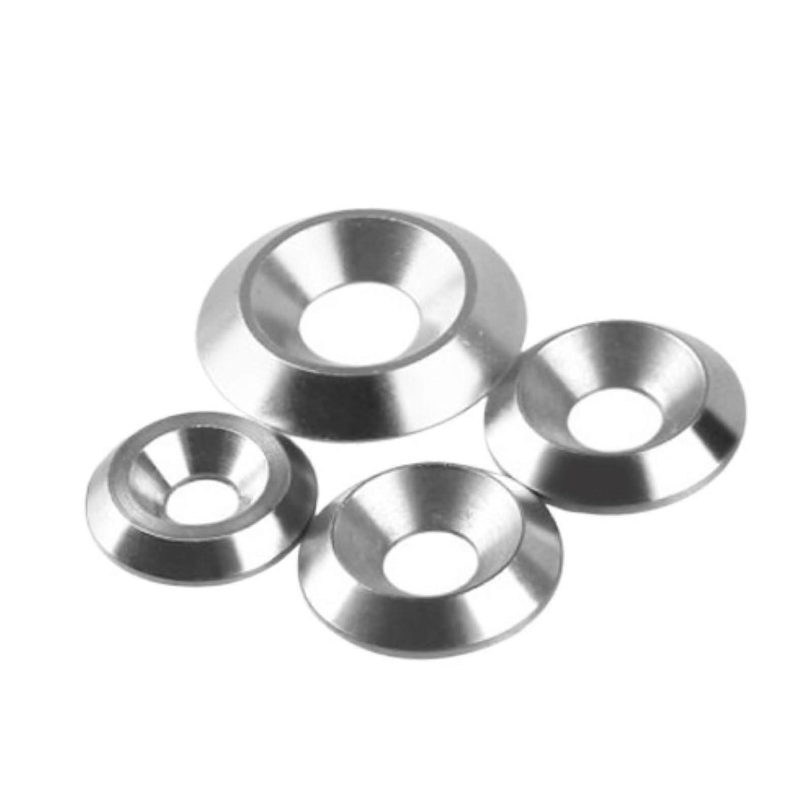 10 Pcs Stainless Steel Fisheye Countersunk Bumpy Conical Head Washers M2x8x2.5mm