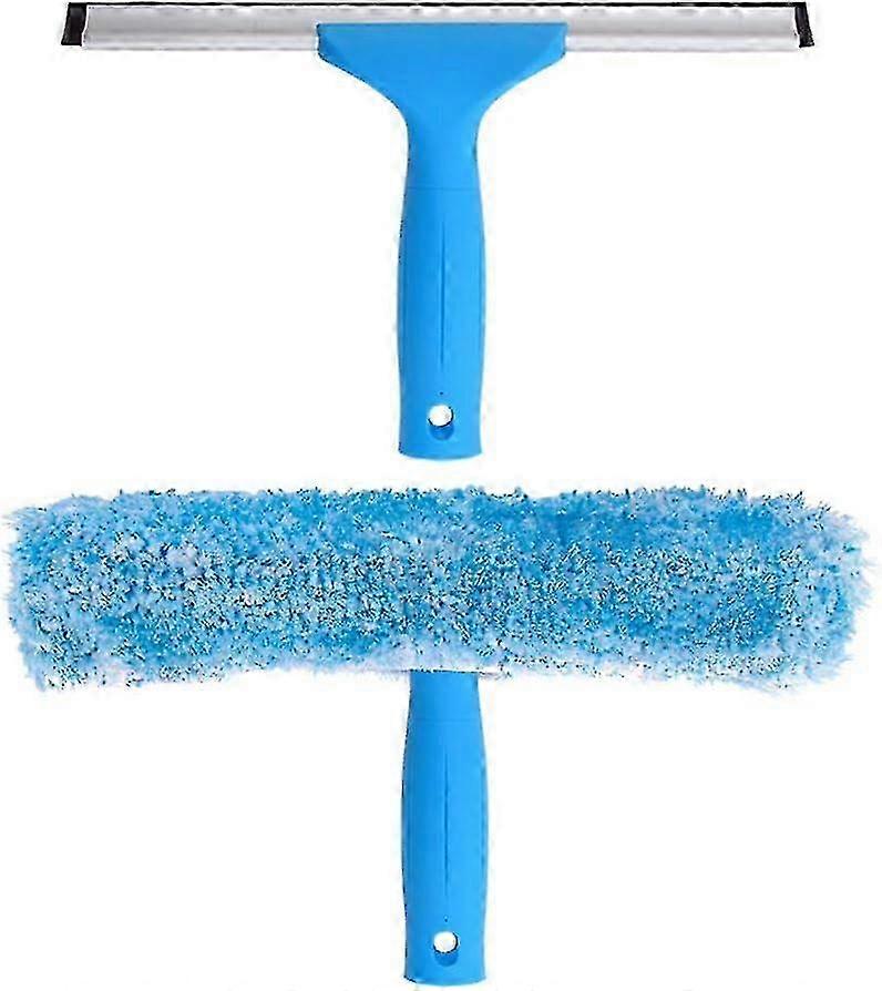 Professional 6" Window Squeegee with Microfiber Brush