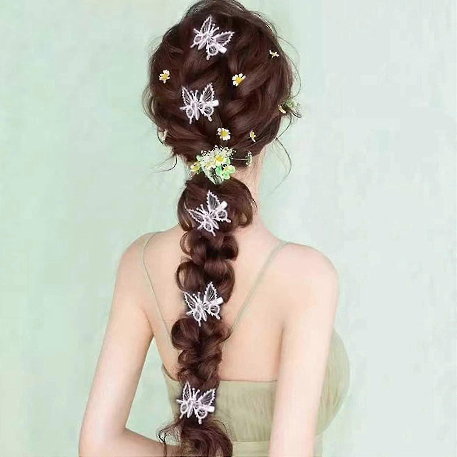 קליפסים לשיער פרפר כמו בחיים - סיכות שיער אלגנטיות ונוצצות לכל אירוע - מתנה מושלמת לילדות ונשים