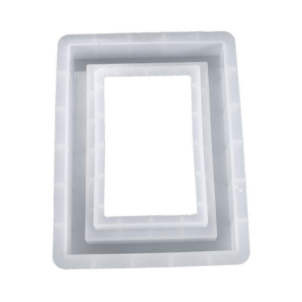 Resin Crystal Epoxy Mold Rectangular Photo Frame Crafts Casting Silicone Mould Clear