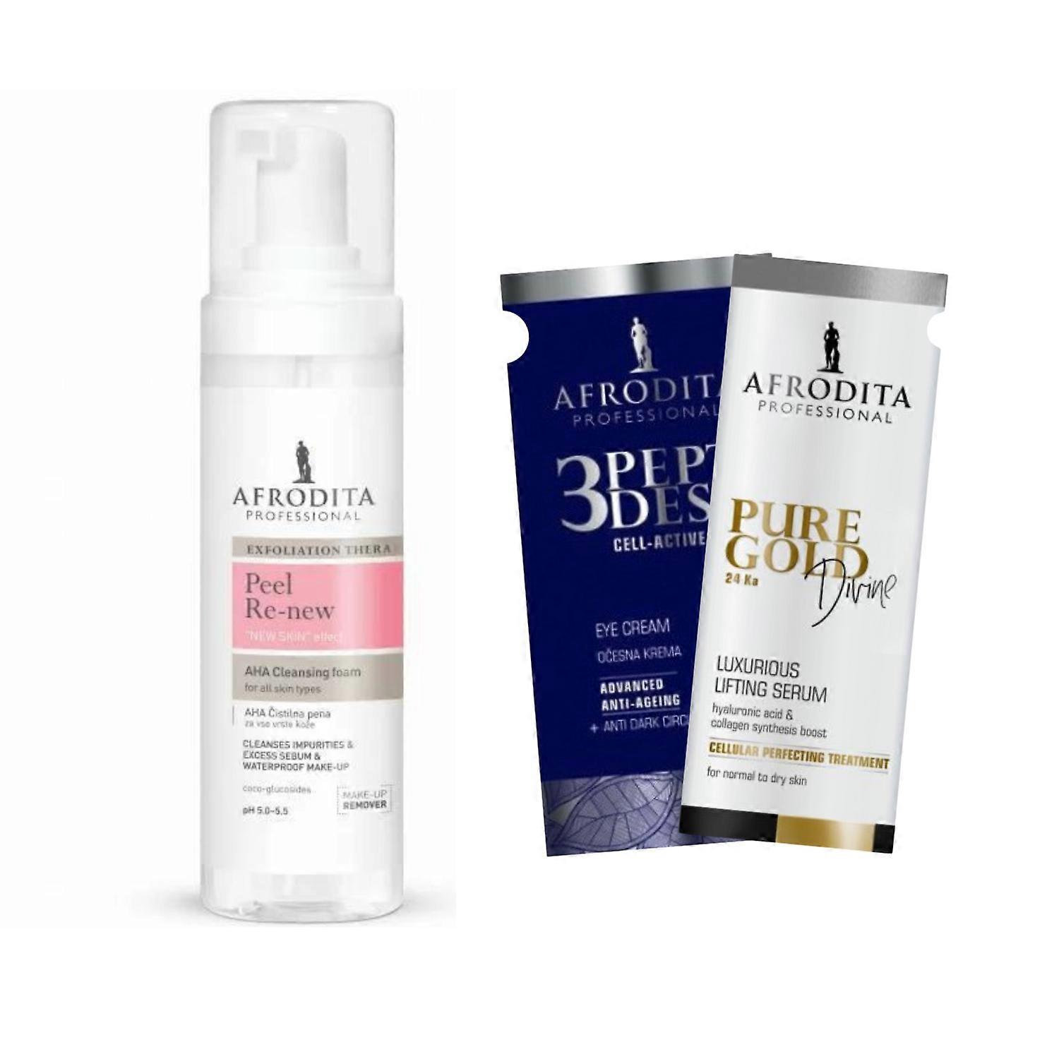 Afrodita Peel Re-New Cleansing Foam with AHA+ Acids 2 Samples