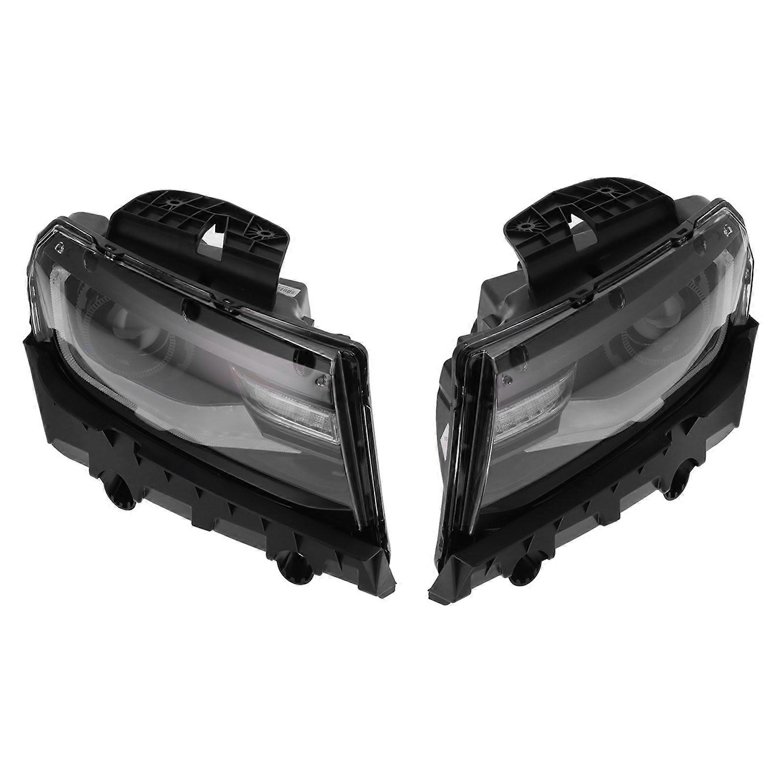 Pair Car Projector LED Headlights Assembly IP67 Proof Fit for Camaro 2014‑2015 LHD
