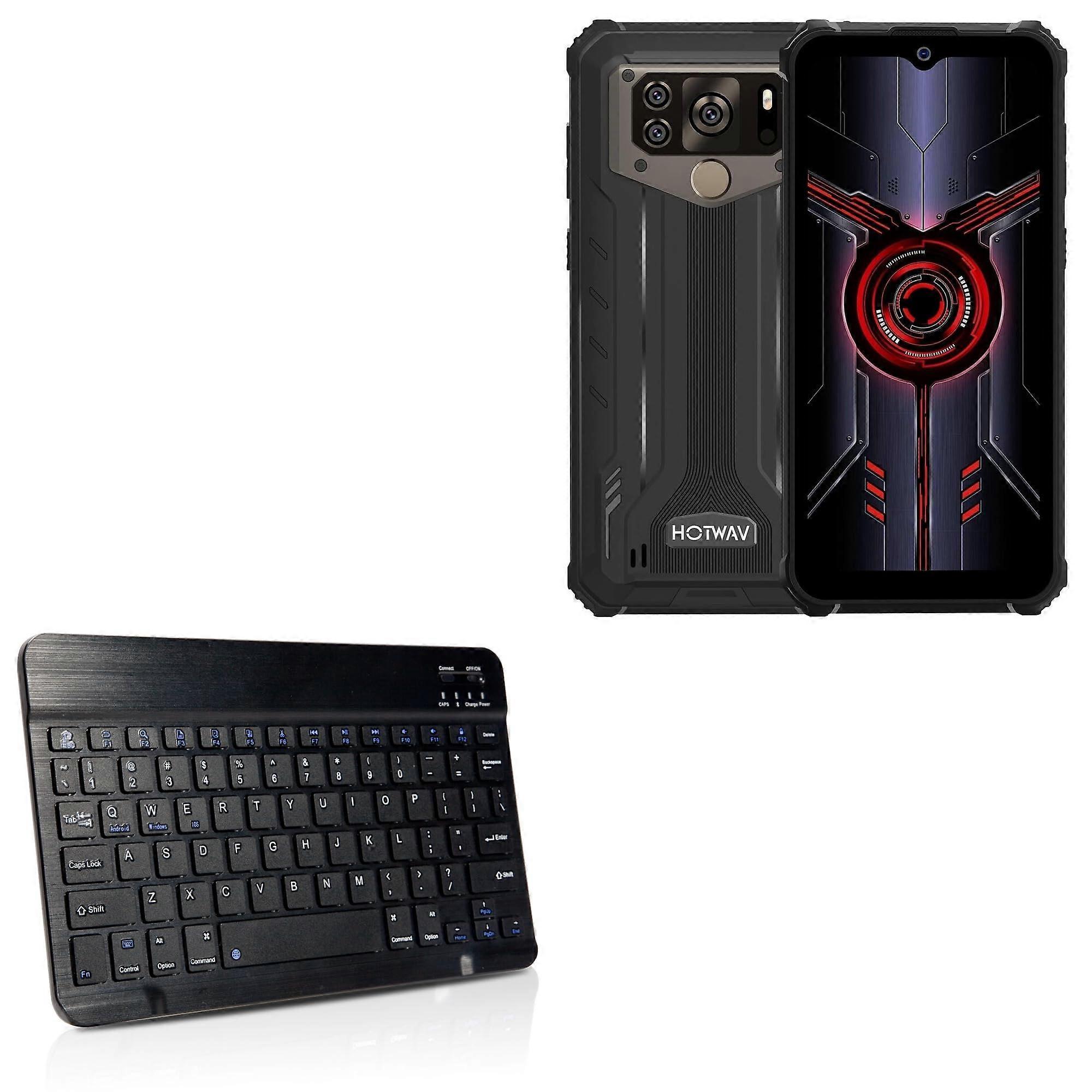 Keyboard Compatible with Hotwav W10 Pro - SlimKeys Bluetooth Keyboard, Thin with Chiclet-Style Keys - Jet Black