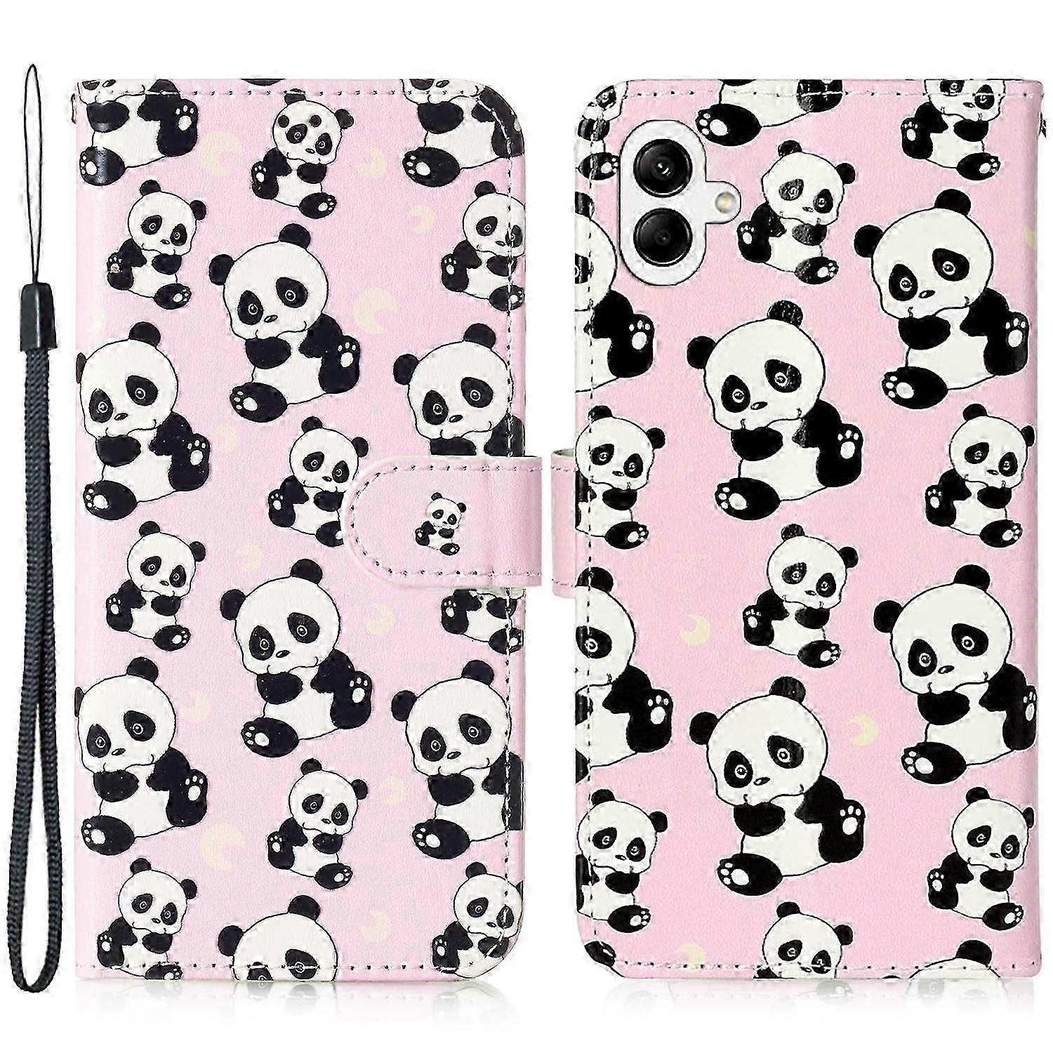 For Samsung Galaxy A06 Case Pattern Leather Wallet Phone Cover with Card Holder