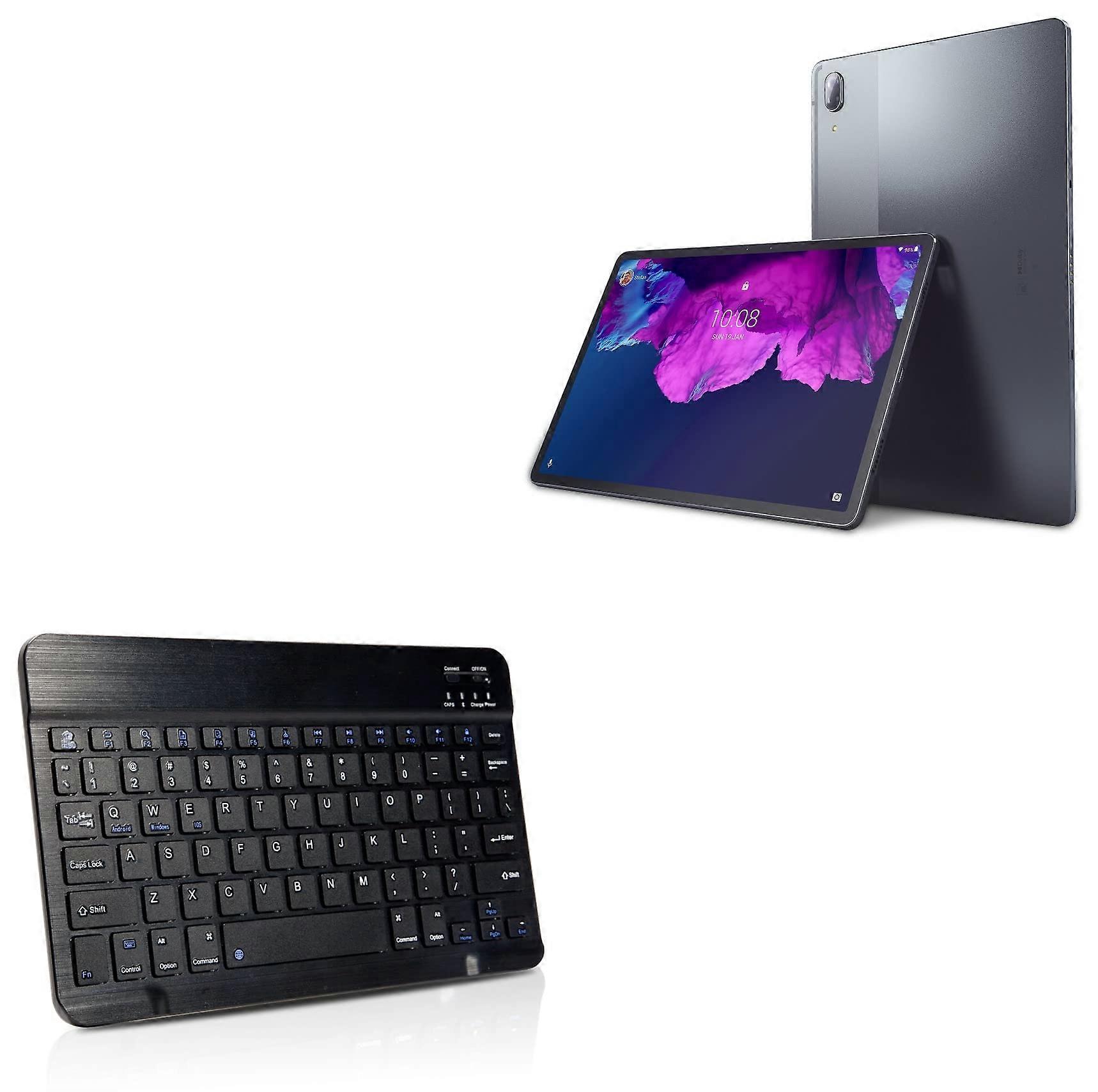 Keyboard Compatible with Lenovo Tab P11 Plus - SlimKeys Bluetooth Keyboard, Thin with Chiclet-Style Keys - Jet Black