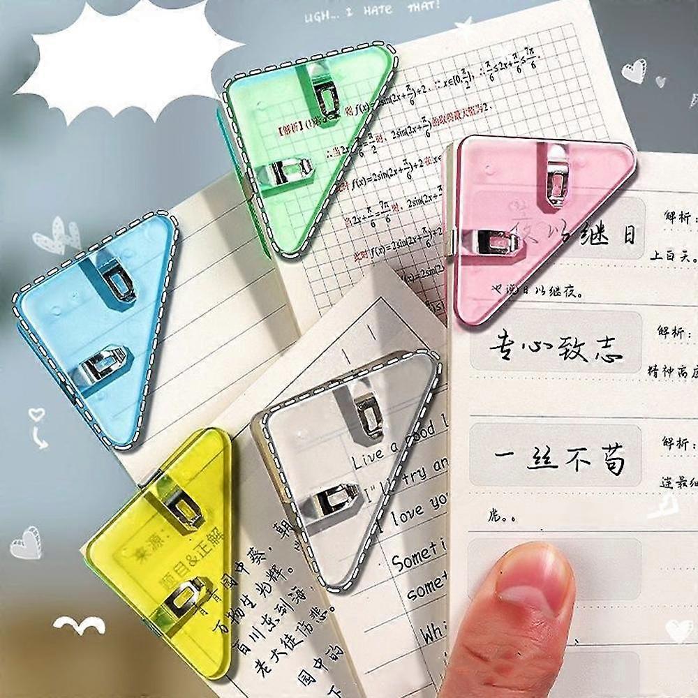 20 قطعة مقاطع مثلث الإبداعية بيل كليب كتاب ورقة زاوية الموثق كليب Storag