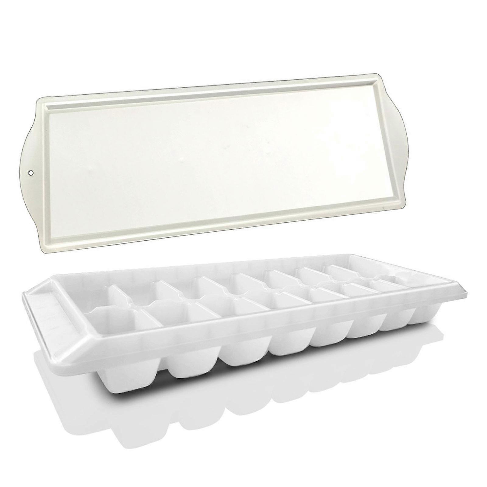 Easy to Use Ice Cube Mold 16 Ice Cube Tray Food Grade Ice Cube Mold With Lid For Drink White