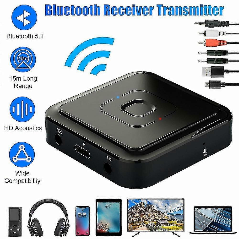 2 In 1 Bluetooth Transmitter Receiver Wireless Adapter Tv Stereo Audio