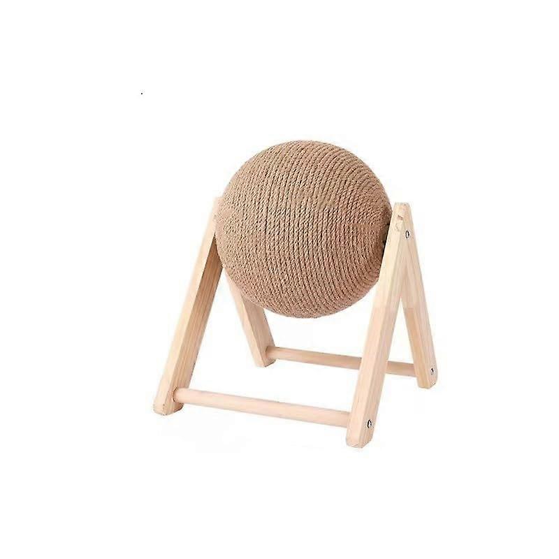 Cat Scratching Board Small V Type Wooden Cat Claw Frame with Sisal Rope for Durable Claw Grinding and Toy