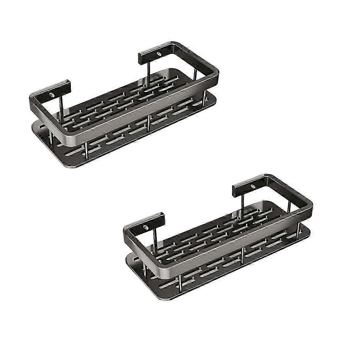 Bathroom Shelf Triangular Shelf PunchFree Corner Shelf Suction Cup Tripod 2 Pcs