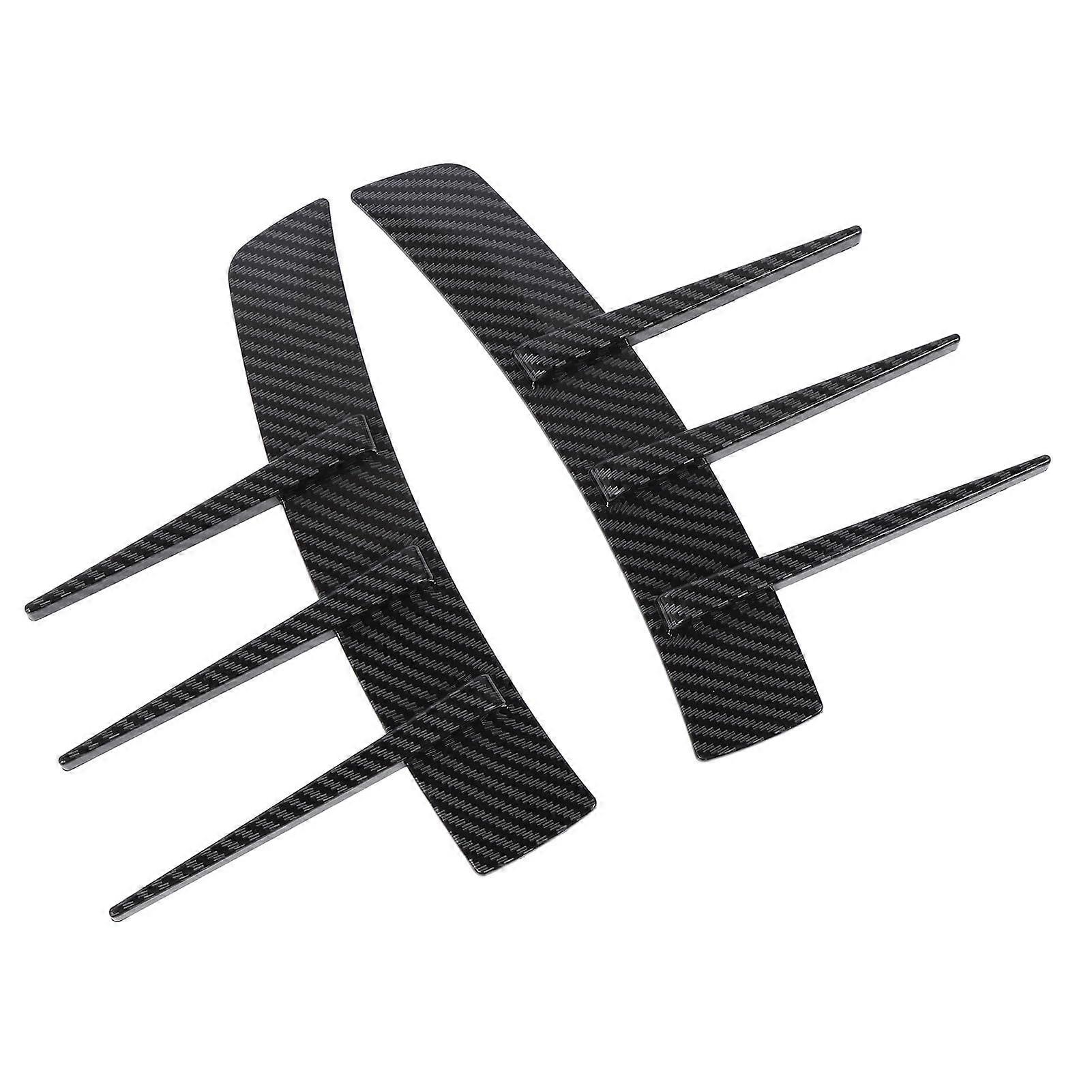 Bumper Side Vent M, P Er Side Vent T Iversal Car Mudguard Side Vents Stickers Soft F Spo Kit for Series E90 E9 Glossy Black (Carbon Fiber Style)