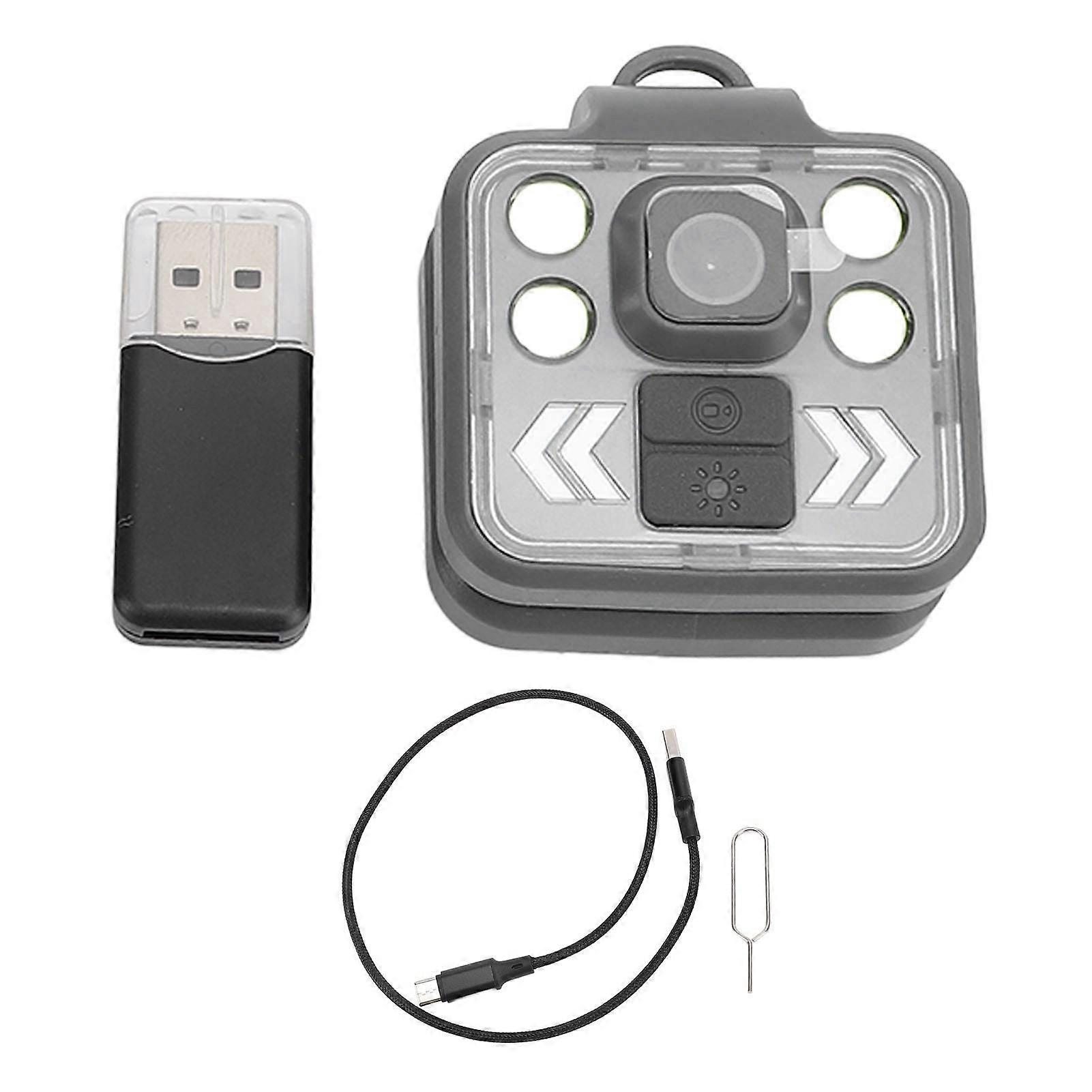 1080P Waterproof Wearable Camera - Flashlight, Night Vision, Versatile Outdoor Use