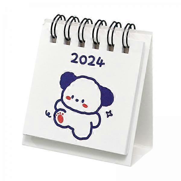 2x 2024 Mini Desk Calendar, Desk Calendar, Double Wire Binding, Monthly Stand