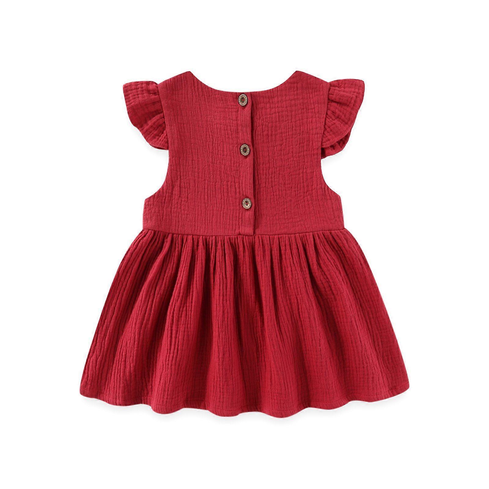 Kisgyermek lány ruhák Gyermek szoknya lányok szoknya Repülő ujjú ruha hercegnő ruha