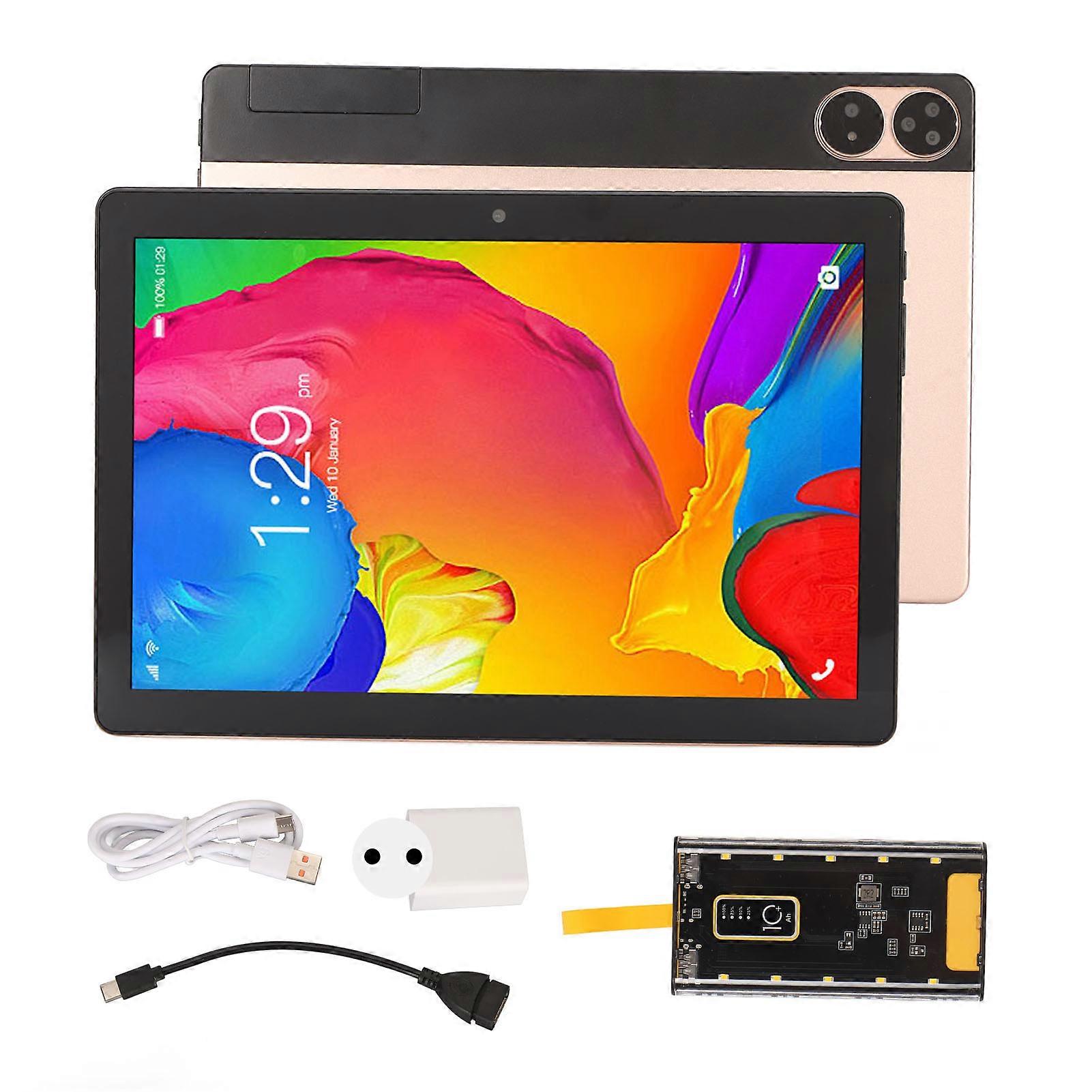 10.1 Inch 1080P Octa Core CPU 6GB RAM 128GB ROM WiFi Tablet with 10000mAh Mobile Power for Android 12