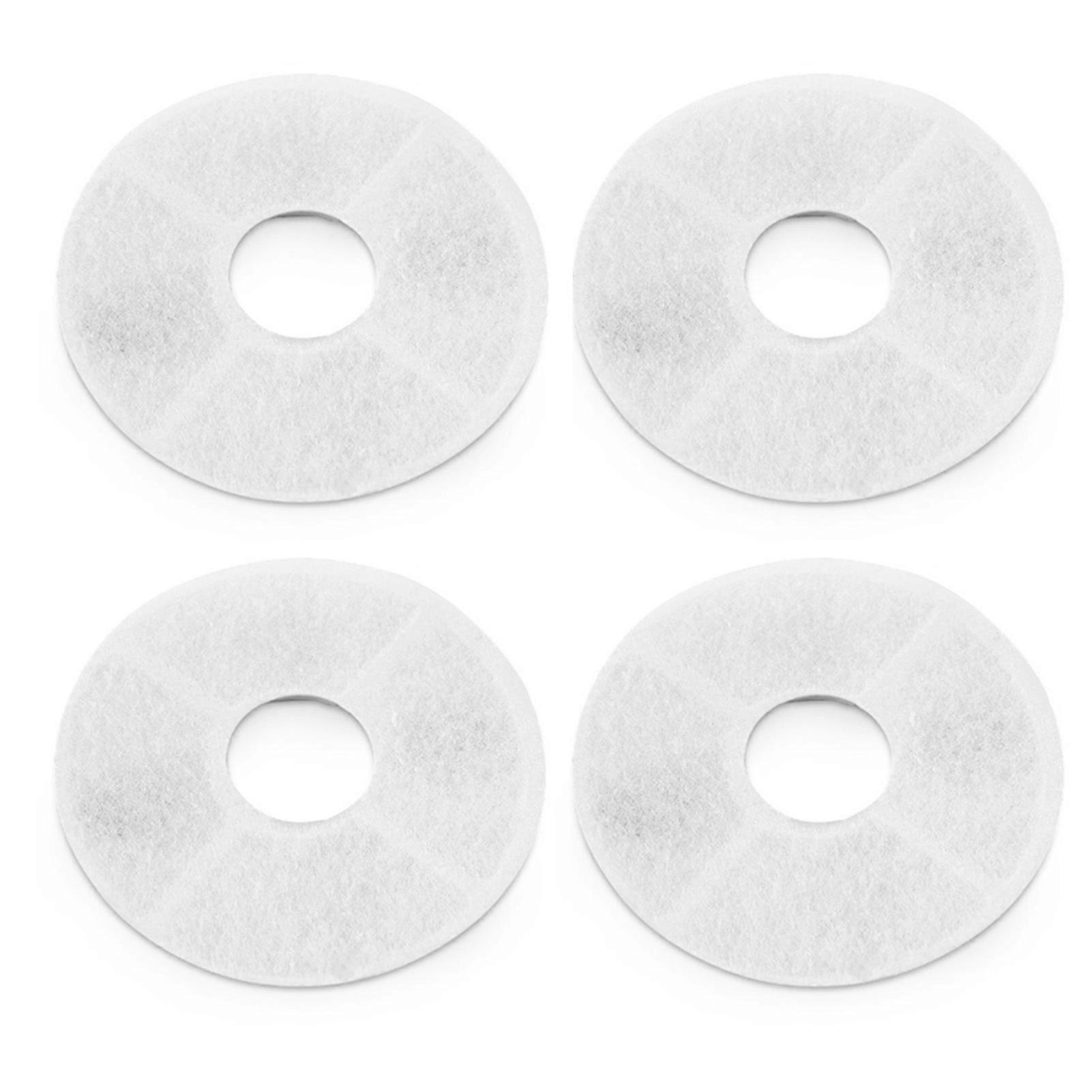 4pcs Cat Fountain Filters Activated Carbon Resin Round Replacement Multi Triple Water Dispenser Filter for Dogs Cats