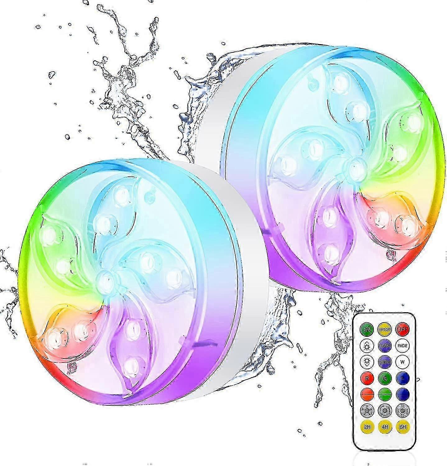 Waterproof Submersible Led Pool Light, Rgb Multi-color Ip68 Waterproof Pool Light