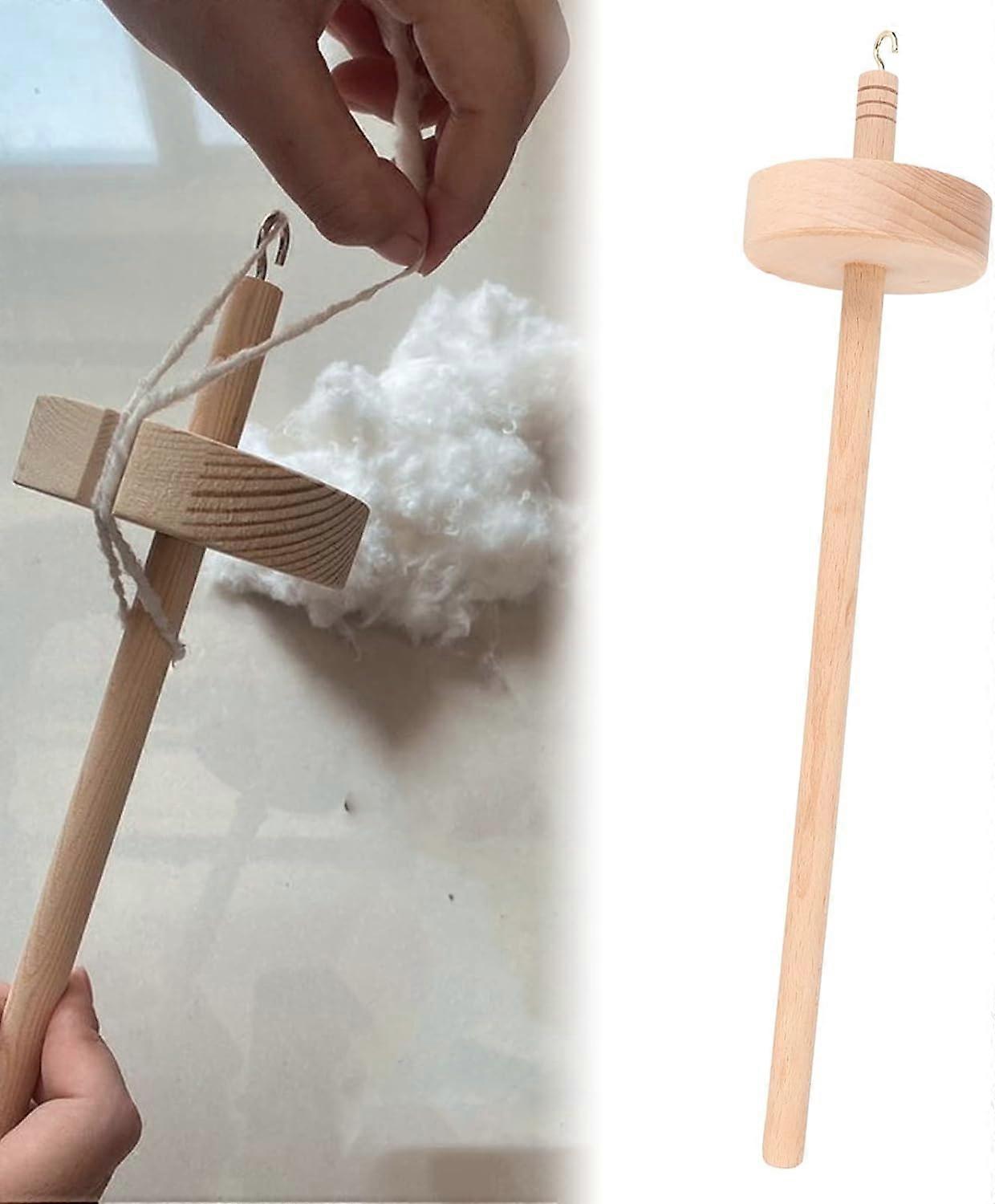 Drop Spindle Top Wooden Hand Carved Whorl Yarn Spinning Spindle For DIY ...