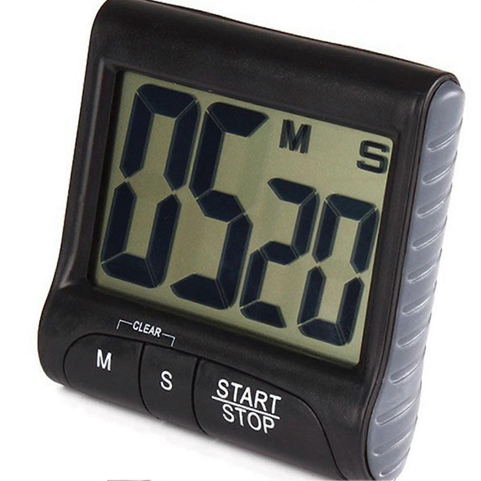 Digital Kitchen Timer with Loud Alarm Large LCD Display Strong Magnet Back Stand Hanging Hole for Cooking Baking Workout Egg Timer Time Management