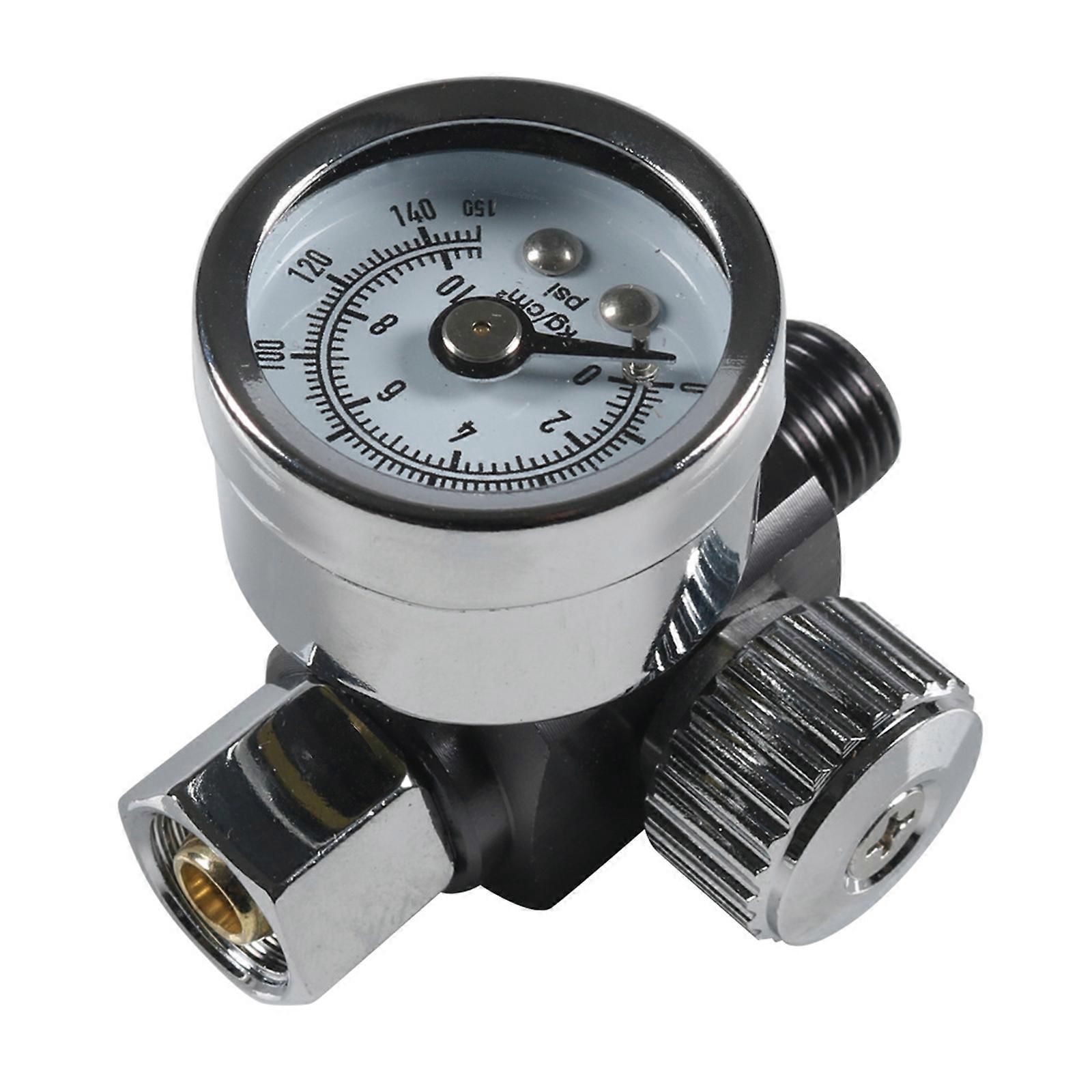 Spray Guns Regulator Valves with Gauge, 1/4NPS Airflows Control up to 150PSI for Air Compressor, Paint Sprayer